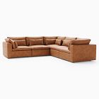Harmony Modular Leather 5-Piece L-Shaped Sectional (120&quot;)