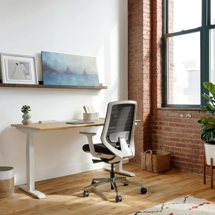 West elm sit on sale stand desk