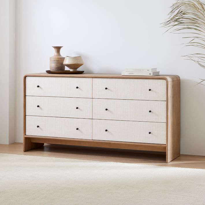 Modern Waterfall 6-Drawer Dresser (62&quot;)