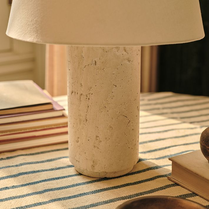 Colin King Travertine Table Lamp (20