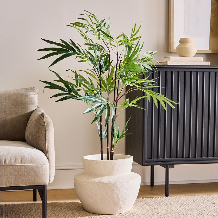 Faux Potted Fern Tree & Planter