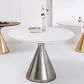 Video 1 for Silhouette Pedestal Oval Dining Table (60&quot;) - White Marble/Antique Brass