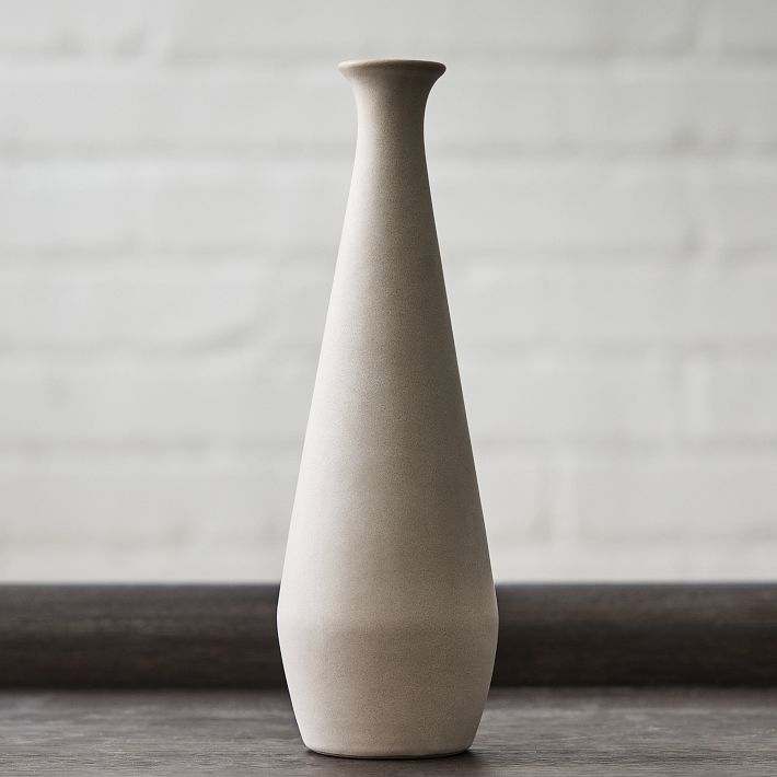 Reactive Glaze White Ceramic Vases