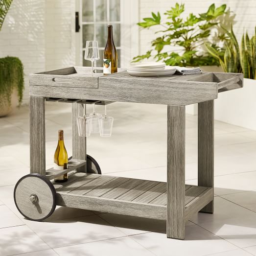 Open Box Portside Outdoor Bar Cart West Elm
