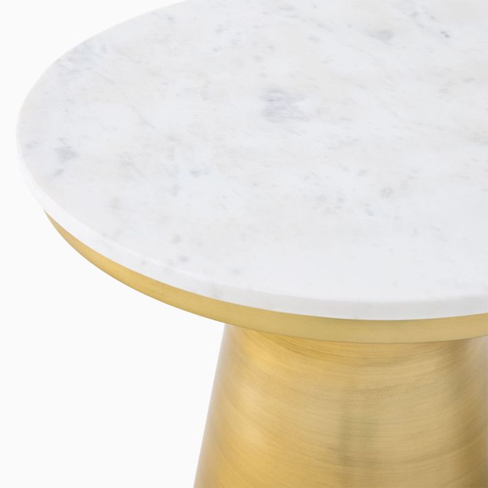 Marble Topped Pedestal Side Table 20 West Elm 7572