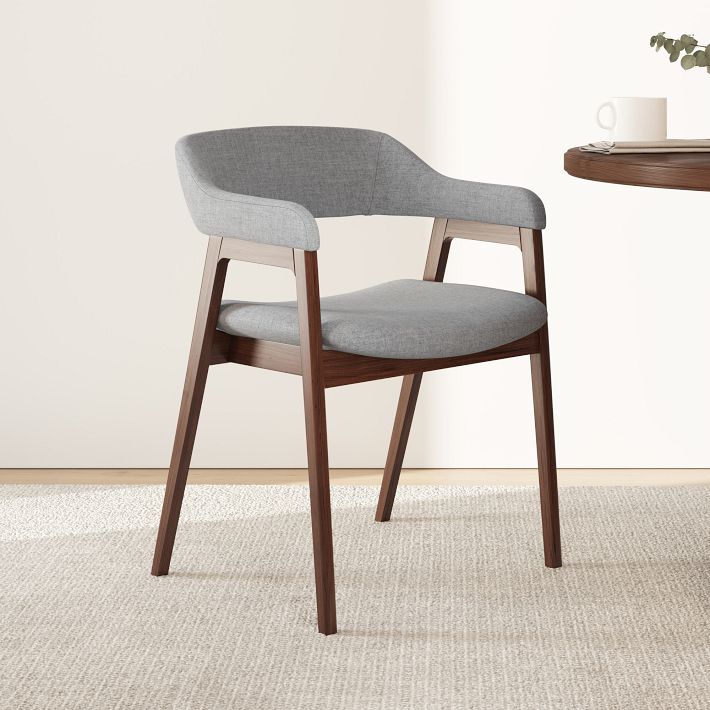 Abilene Upholstered Dining Arm Chair West Elm