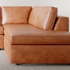 Harris Leather 2-Piece Bumper Chaise Sectional (106&quot;&ndash;116&quot;)