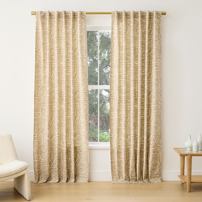 Carved Lines Curtain (Set of 2) West Elm