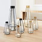 Faceted Glass &amp; Metal Lanterns