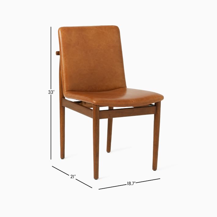 West elm saddle discount leather