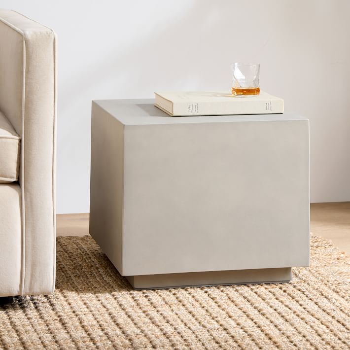 Small concrete clearance side table