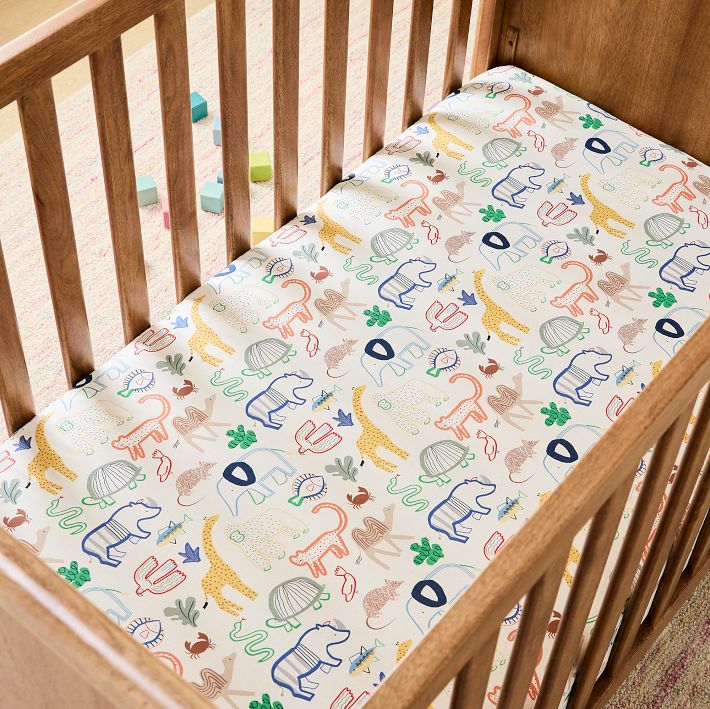 Animals Crib Fitted Sheet