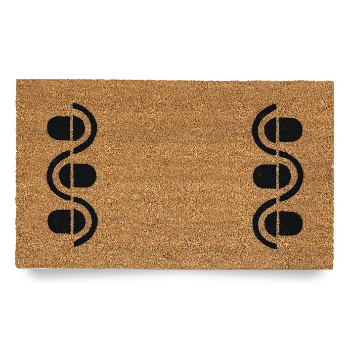 Nickel Designs Hand-Painted Doormat - Boho Shapes