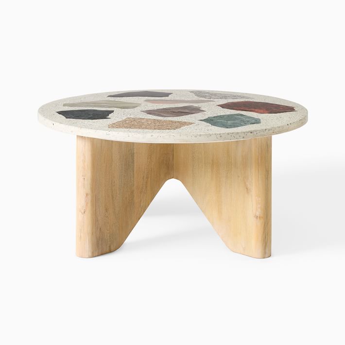 Maddox Terrazzo Round Coffee Table (36