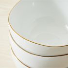 Organic Porcelain Gold-Rimmed Cereal Bowl Sets