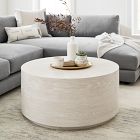 Volume Round Drum Coffee Table (36&quot;&ndash;44&quot;) - Wood