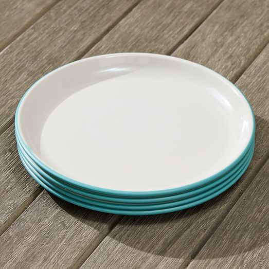 Flared PopTone Melamine Dinner Plate Sets West Elm