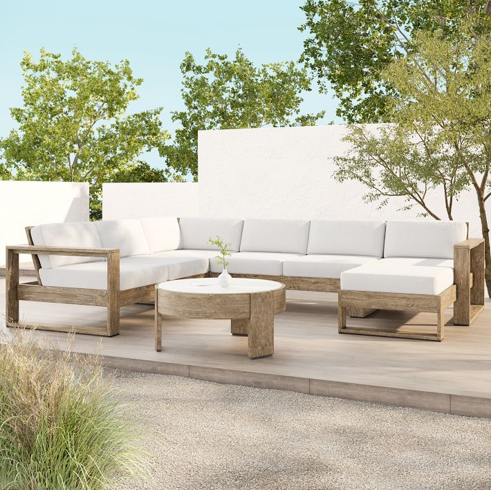 Portside Outdoor 4-Piece Chaise Sectional (124&quot;)