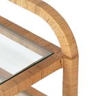 Rounded Wood Bar Cart