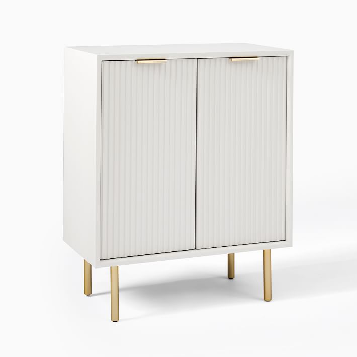 West elm store white cabinet