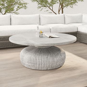 White round concrete store coffee table