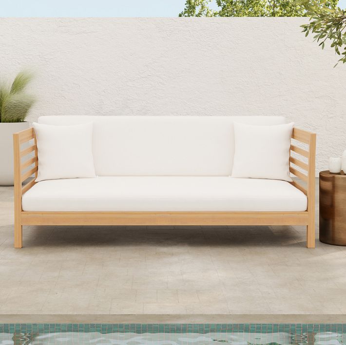 Natural Wood Outdoor Daybed