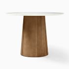 Anton Round Marble Pedestal Dining Table (48&quot;, 60&quot;)