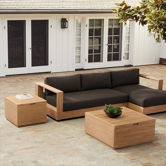 Volume Outdoor Square Coffee Table (36&quot;) &amp; Side Table (26&quot;) Set