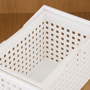 Stackable Plastic Baskets - Set of 2 | West Elm