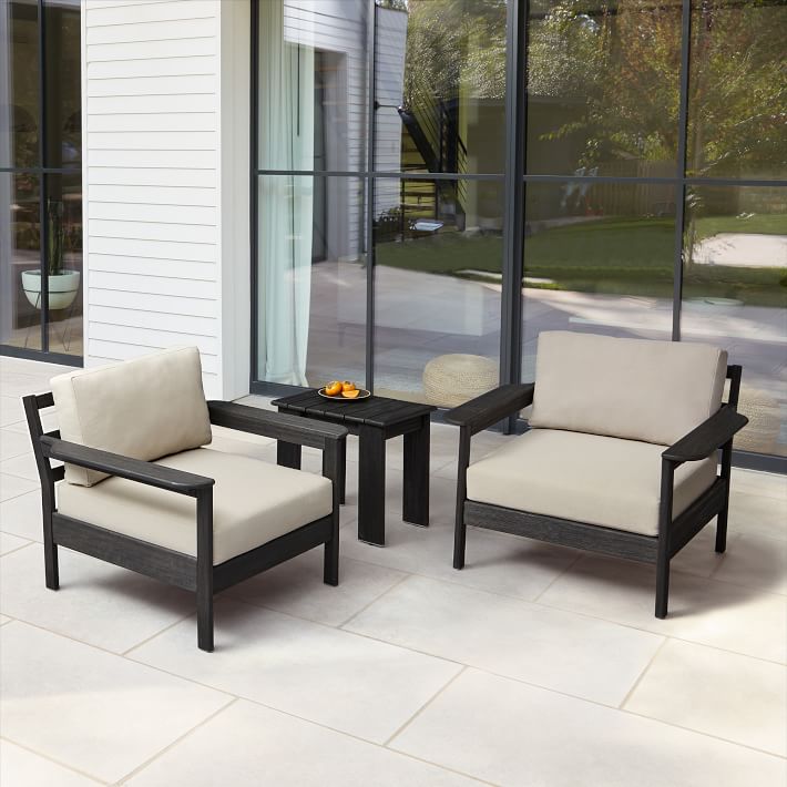 Playa Outdoor Lounge Chairs &amp; Side Table (22&quot;) Set