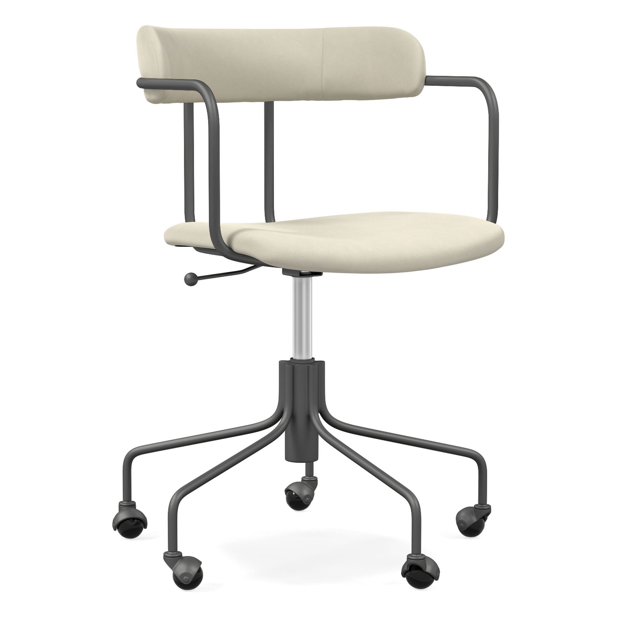 Lenox Leather Swivel Office Chair | West Elm