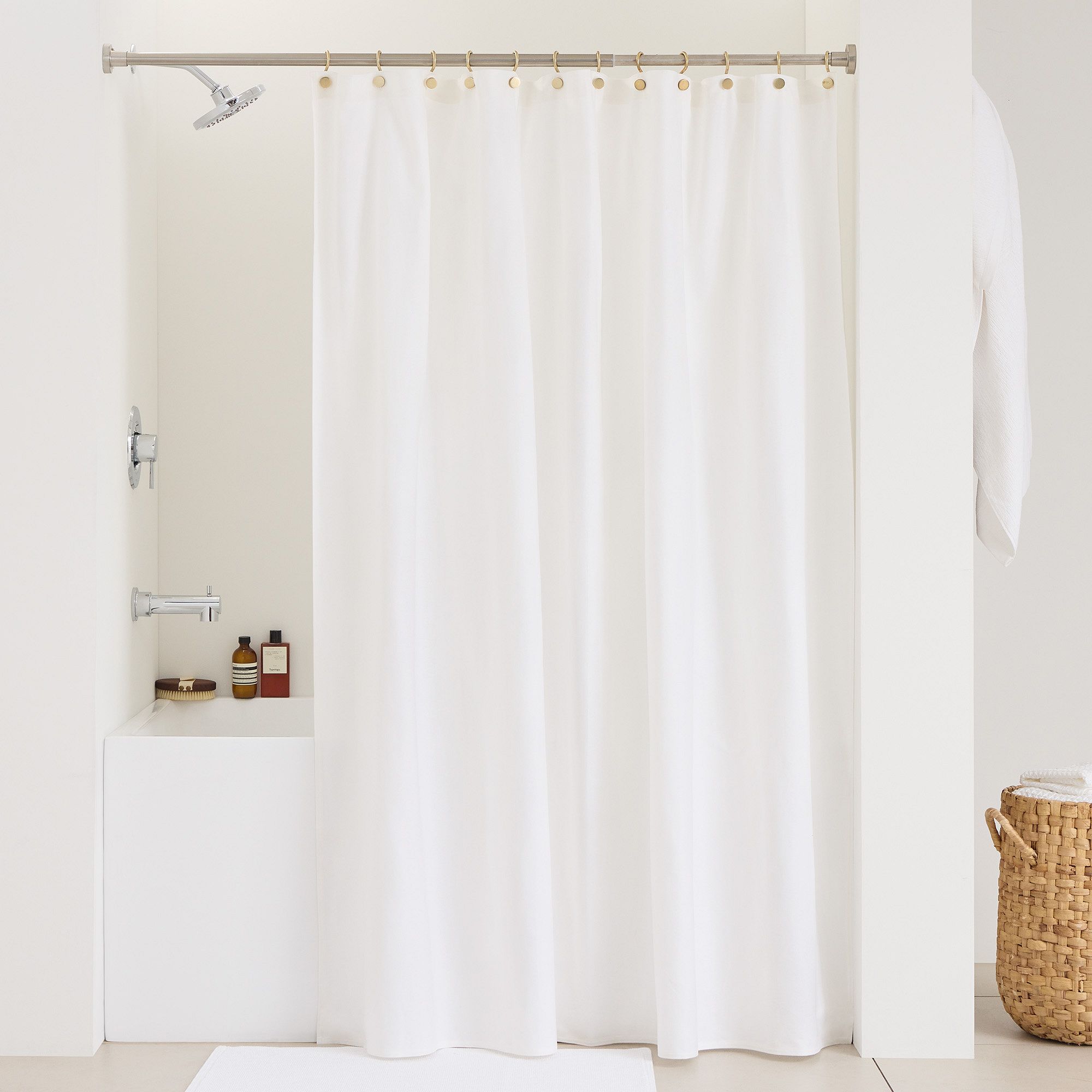 Solid Canvas Shower Curtain | West Elm