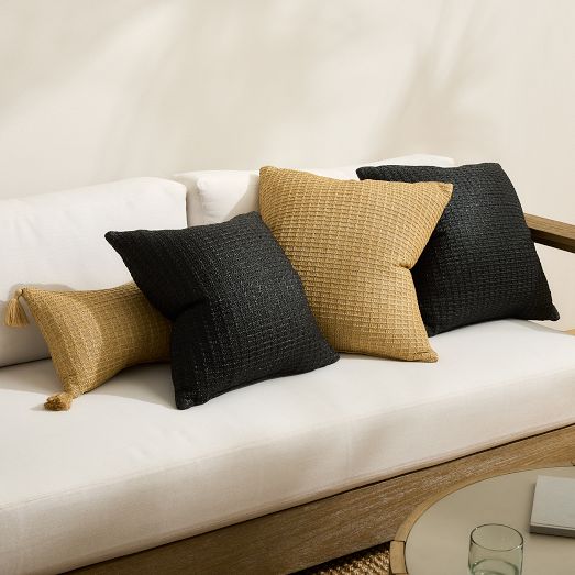 Faux Jute Indoor/Outdoor Pillow West Elm