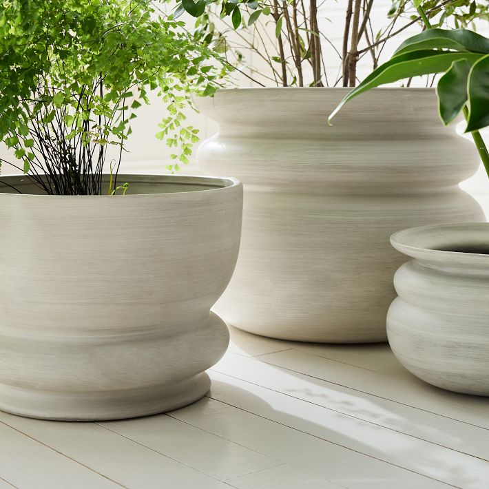 Sanibel Ceramic Tabletop Planters