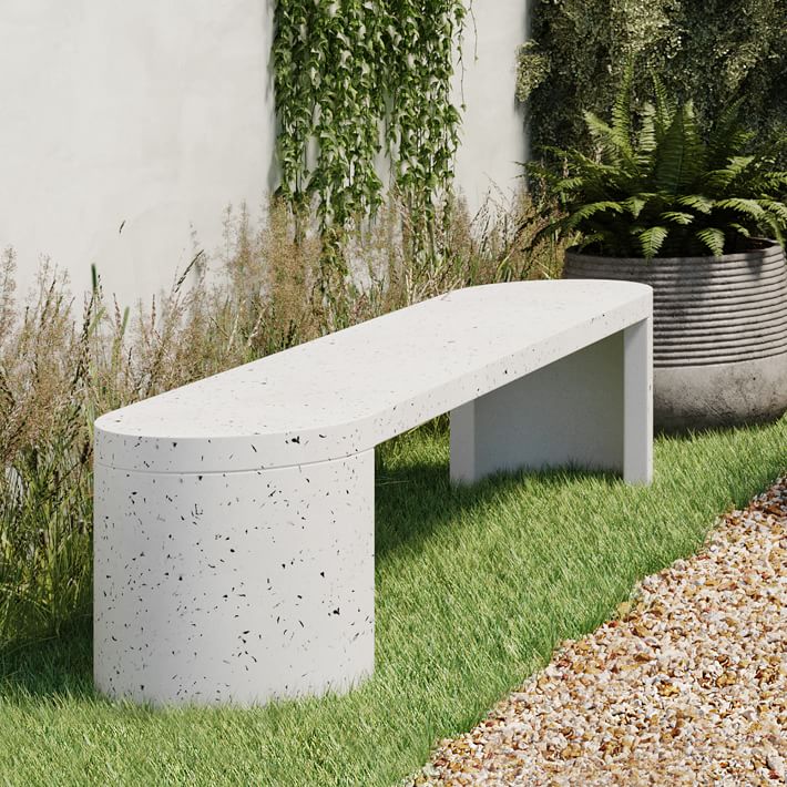 Terrazzo Concrete Outdoor Bench O 