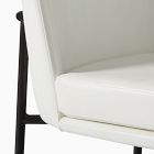 Jack Metal Frame High Back Dining Chair - Vegan Leather