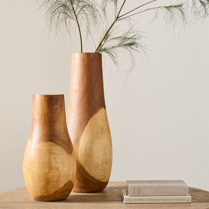 Pure Wood Floor Vases