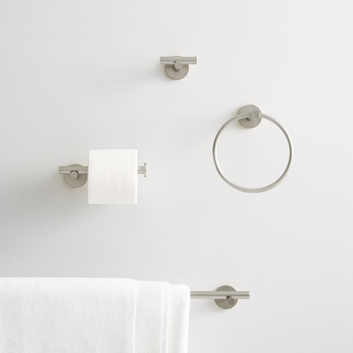 Modern Overhang Bathroom Hardware - Brushed Nickel
