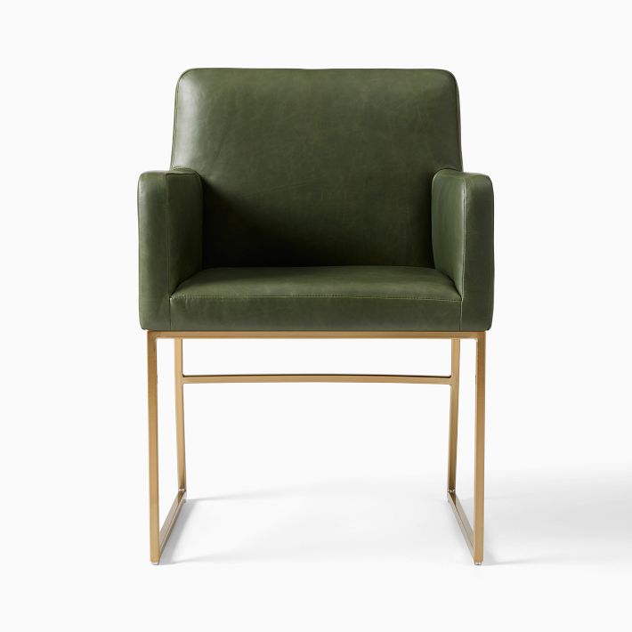 West elm armchair outlet leather