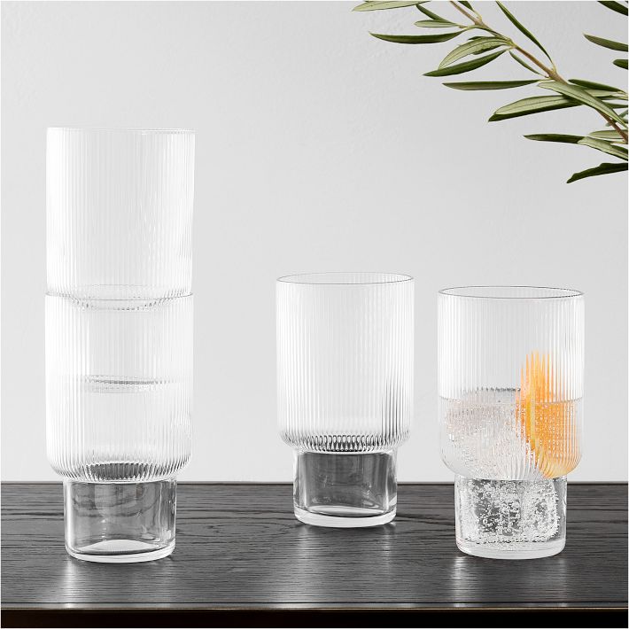 Fluted Drinking Glass Sets