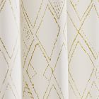 Cotton Canvas Hand-Drawn Diamond Curtains (Set of 2) - Dark Horseradish