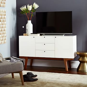 West elm media console deals mid century