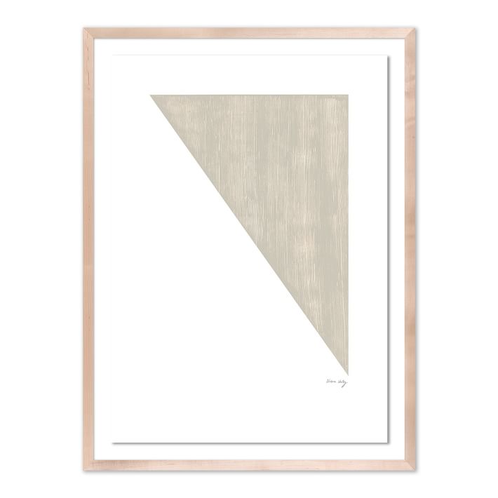 Angle II in Taupe Framed Wall Art by The Holly Collective