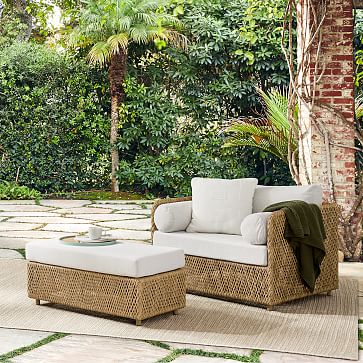 Outdoor chair and ottoman outlet set