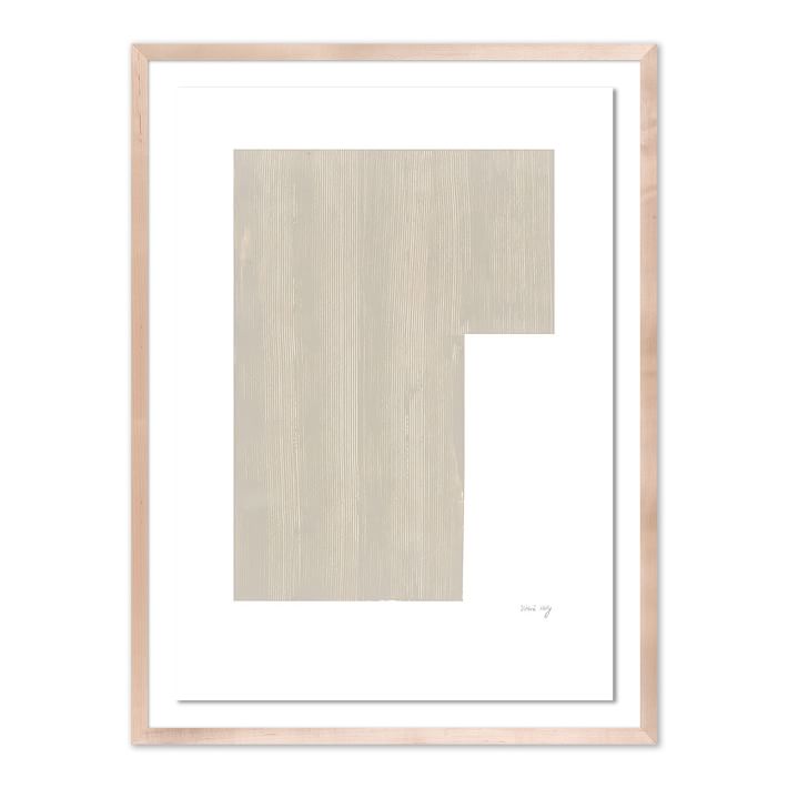 Negative in Taupe Framed Wall Art by The Holly Collective