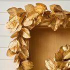 Faux Gold Metallic Magnolia Wreath &amp; Garland