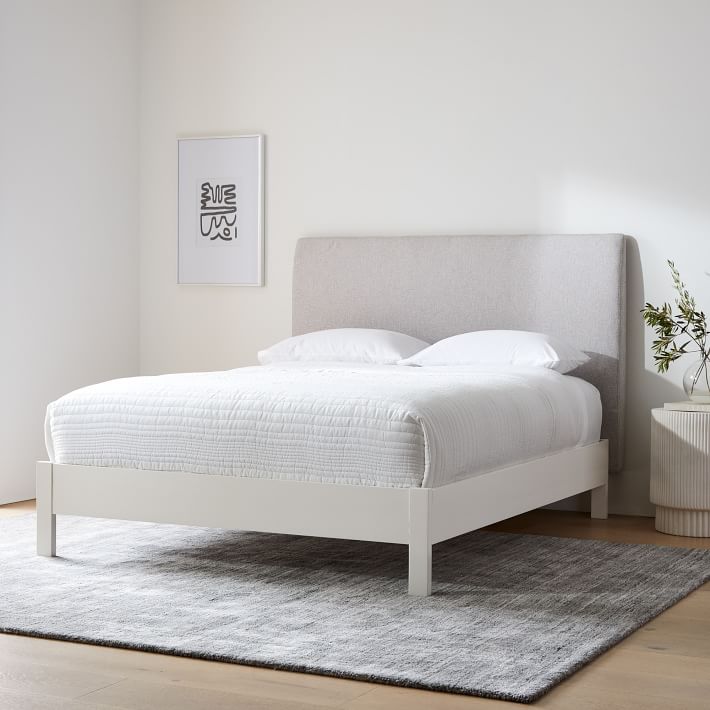 Simple bed frame and shop headboard