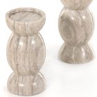 Kivu Marble Pillar Candle Holders (Set of 2)