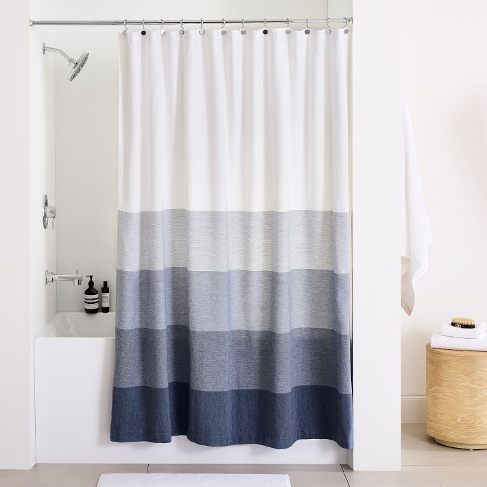 Open Box: Organic Dobby Ombre Shower Curtain
