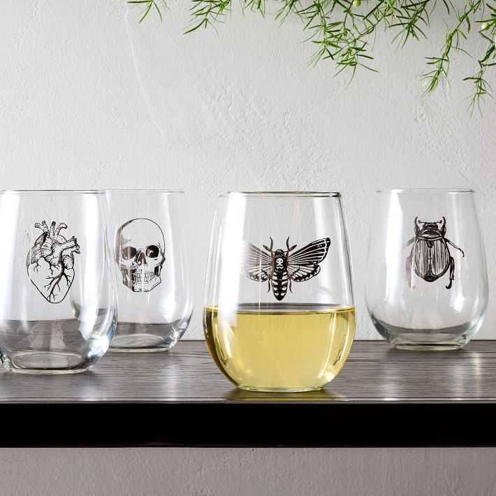 Counter Couture Spooky Stemless Wine Glass - Set of 4